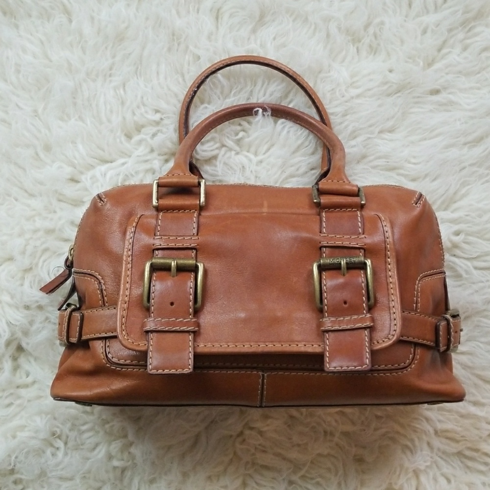 Michael Kors cognac leather purse